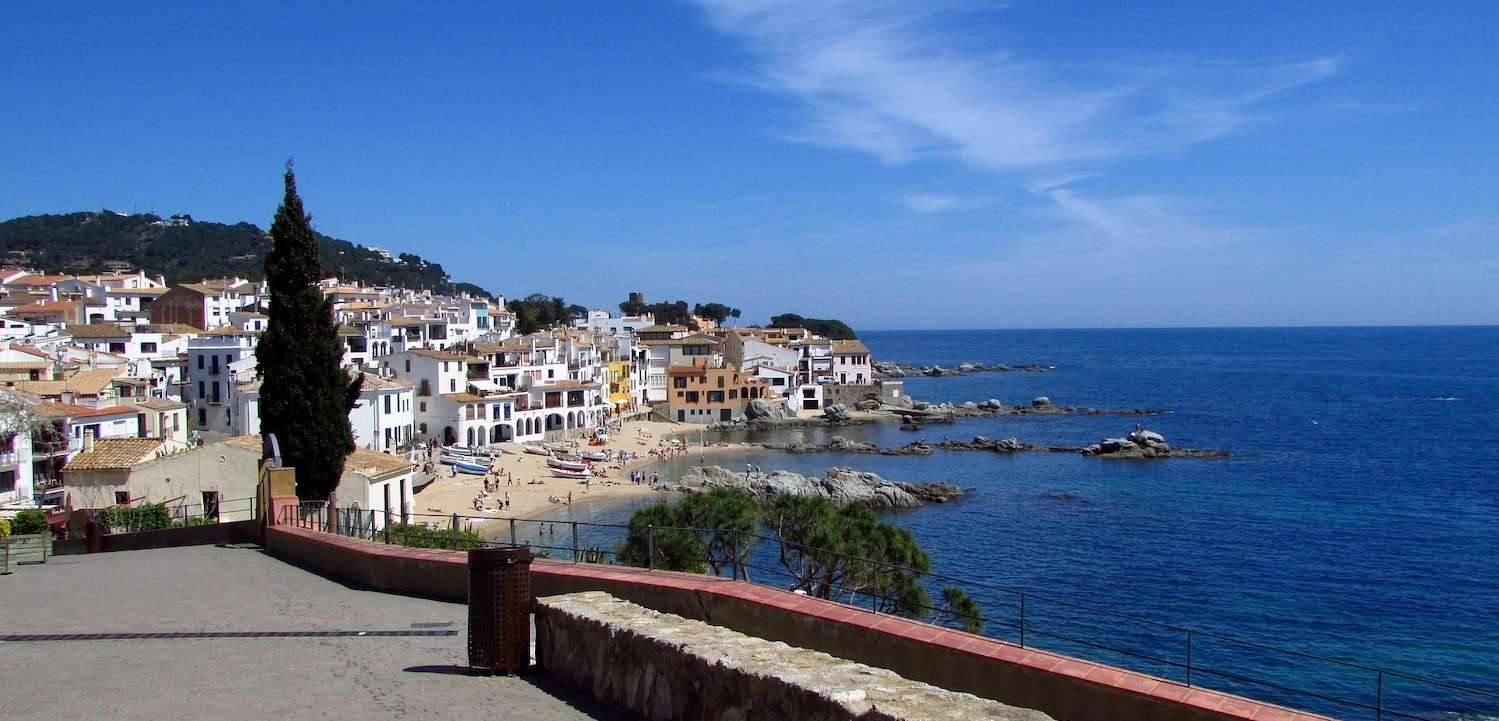 A view of the clear blue Mediterranean sea and white cliffs